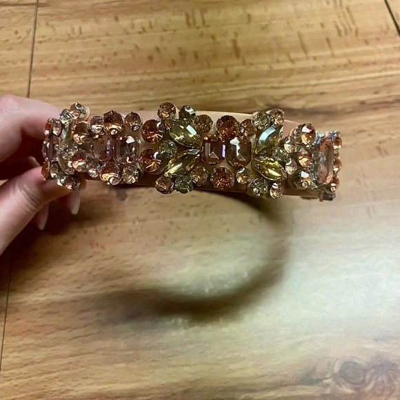 Peach Rhinestone Embellished Headband - Picture 4 of 6